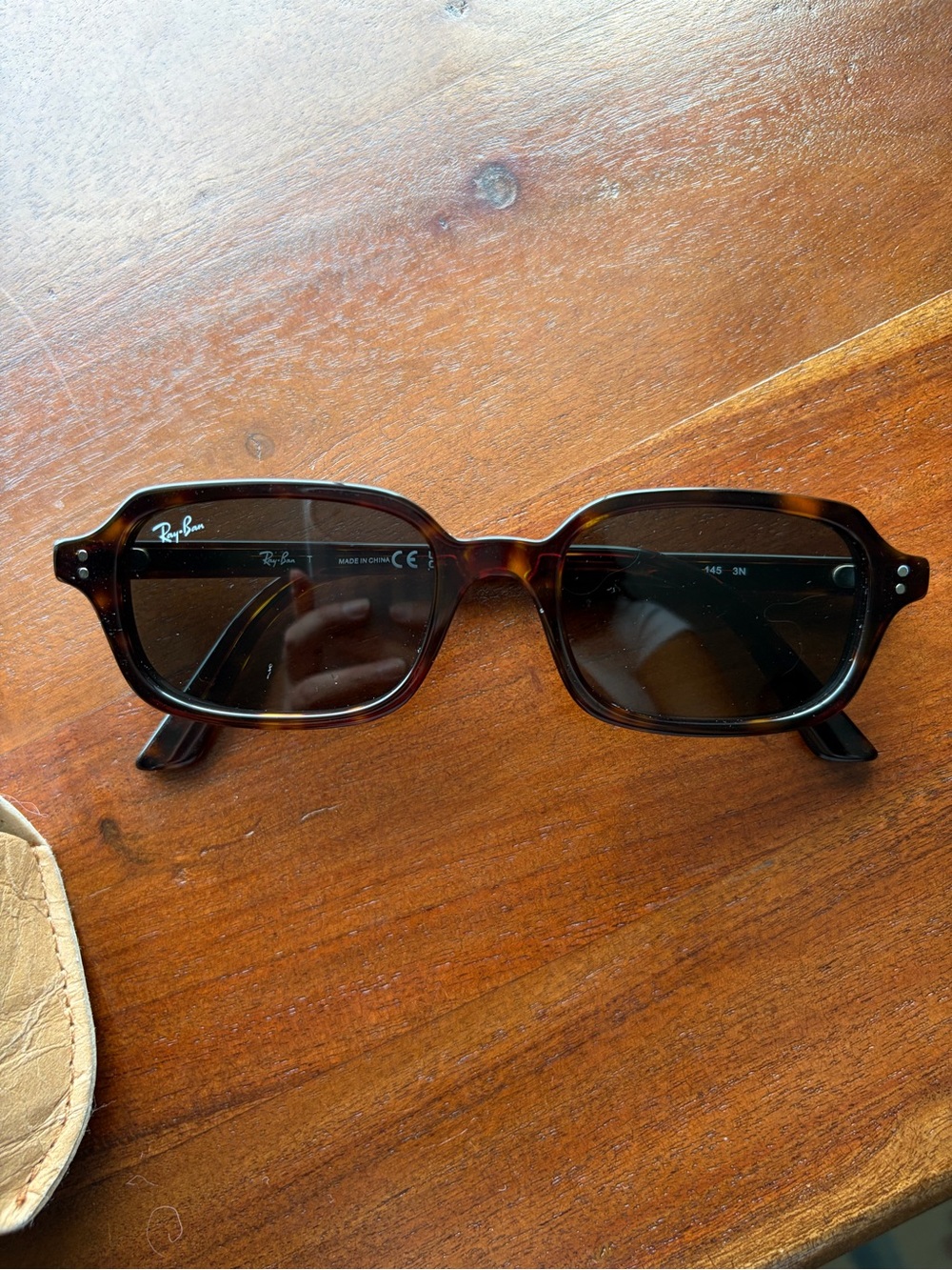 Ray-Ban Tortoiseshell Sunglasses with Dark Brown Lenses